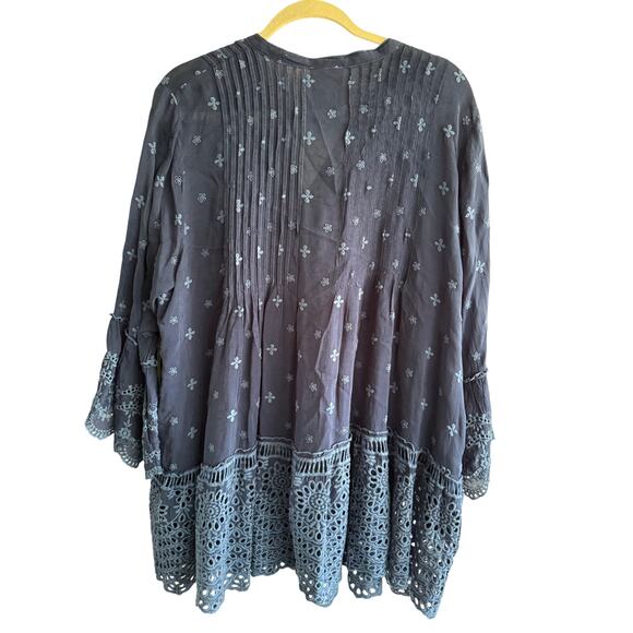 Johnny Was Manchengo Navy Tunic Boho Sz XL - Picture 4 of 5